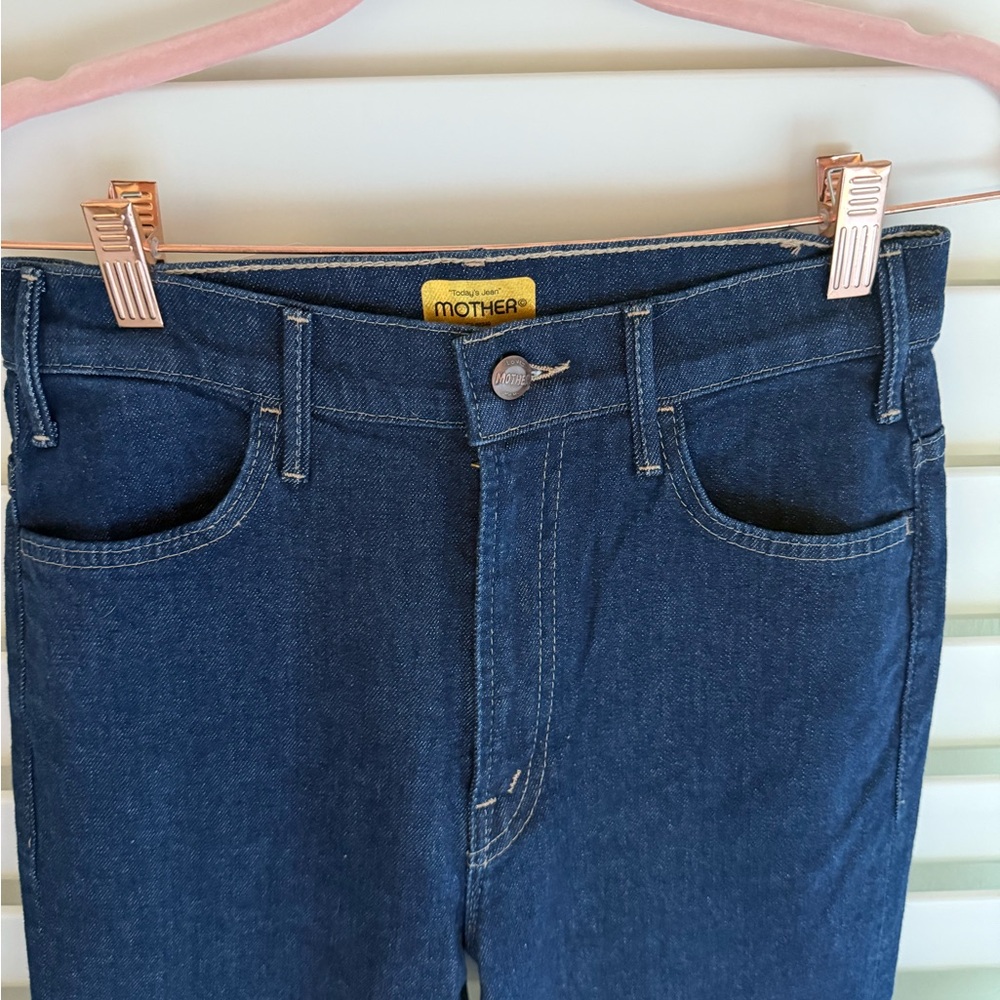 MOTHER Indigo Wide Leg Jeans - Picture 2 of 6